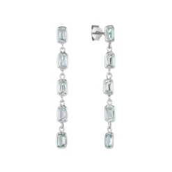 Tomfoolery Blue Topaz Octagon Drop Earrings Sale
