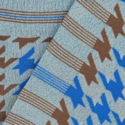 Tomfoolery Blue Twinkle Houndstooth Tulle Socks New