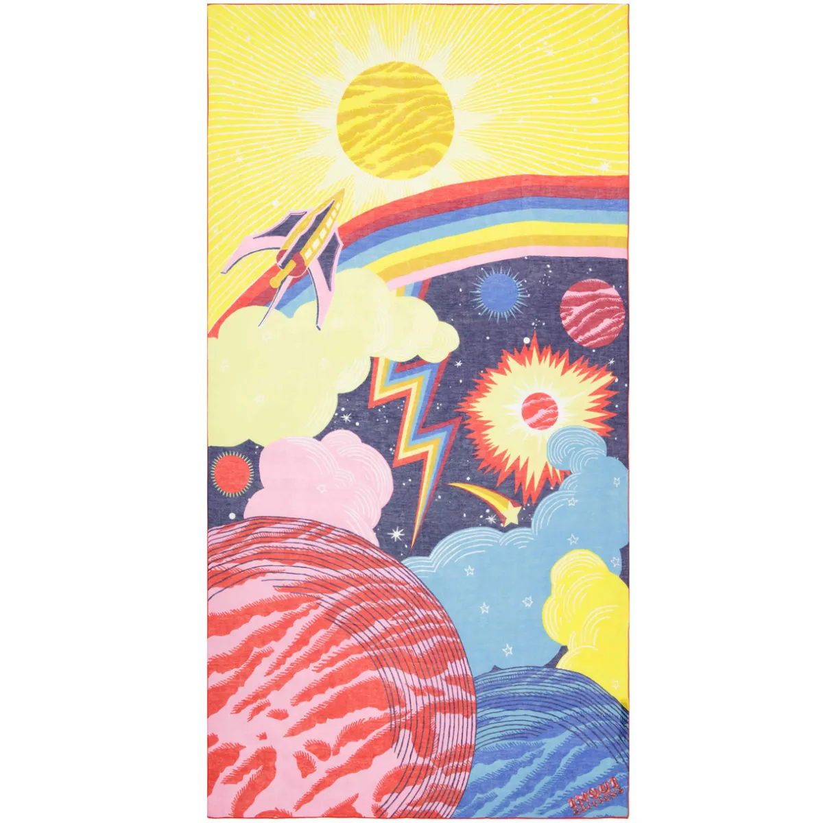 Tomfoolery Boom Silk & Cotton Scarf in Yellow Sale