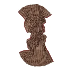 Tomfoolery Brown, Beige, Black and Soft Pink Loose Woven Scarf New