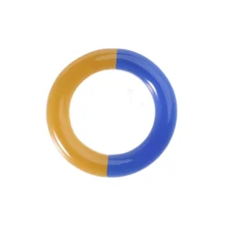 Tomfoolery Brown Light Cobalt Two Tone Glass Ring New