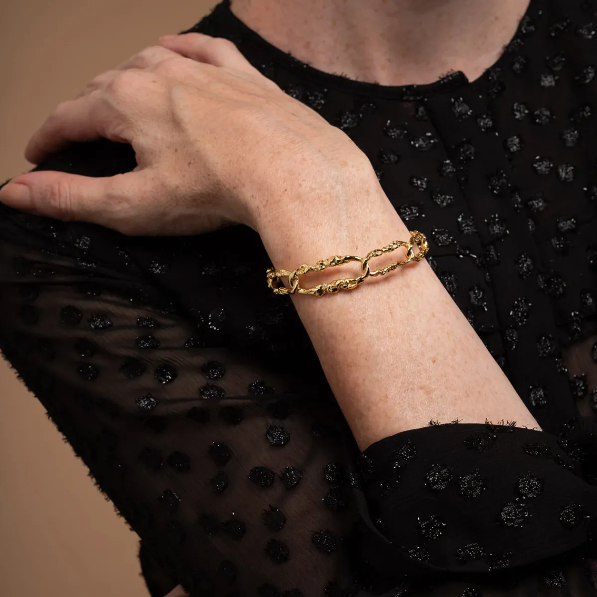 Tomfoolery Brut Link Small Cuff Bracelet New