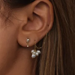 Tomfoolery Caged Pearl Drop Earring Clearance