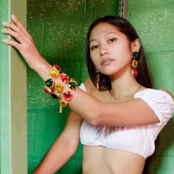 Tomfoolery Caliente Earrings in Cereja Hot
