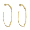 Tomfoolery Carmen Gold Textured Hoop Earrings Discount