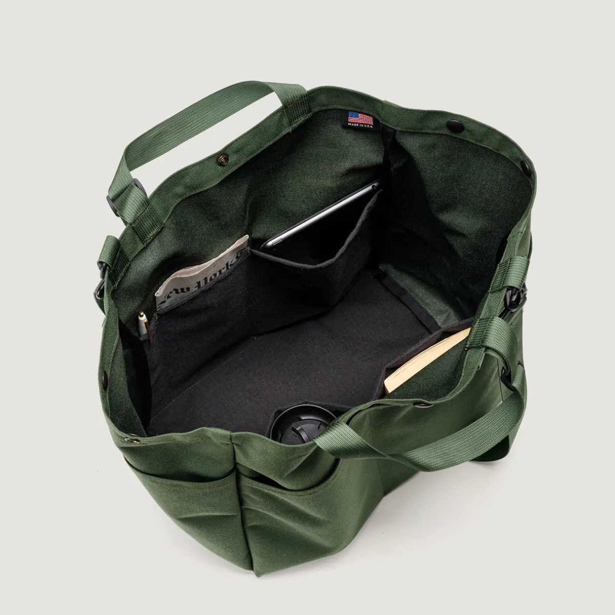Tomfoolery Carry-All Beach Bag in Olive Clearance