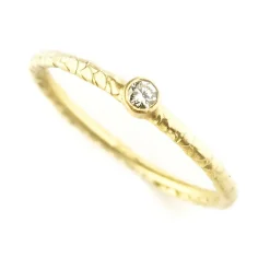 Tomfoolery Catkin Diamond Solitaire Stacking Ring Outlet