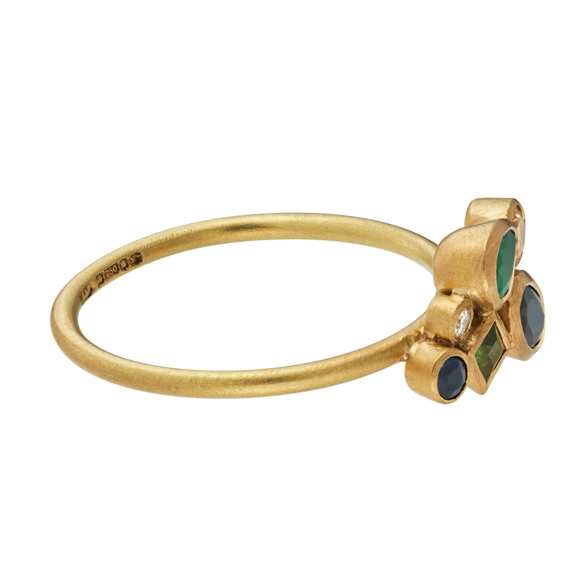 Tomfoolery Catkin Happenstance Emerald Plume Art Ring Outlet