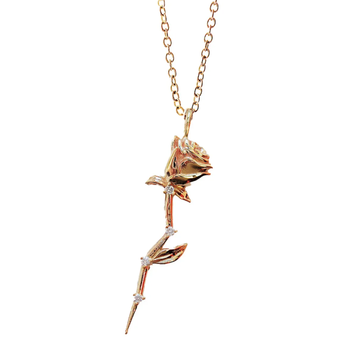 Tomfoolery Celestial Rose Necklace New