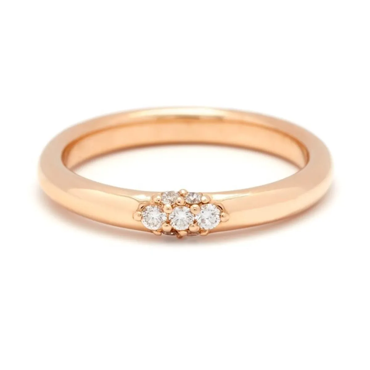 Tomfoolery Celestine 14ct Yellow Gold Diamond Single Cluster Band Outlet