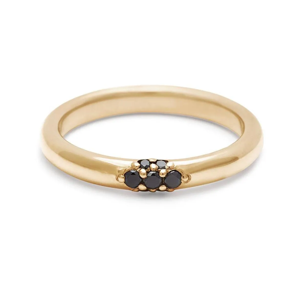 Tomfoolery Celestine 14ct Yellow Gold Diamond Single Cluster Band Outlet