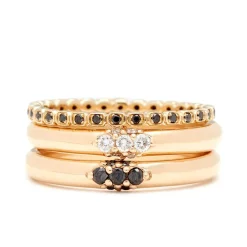 Tomfoolery Celestine 14ct Yellow Gold Diamond Single Cluster Band Outlet
