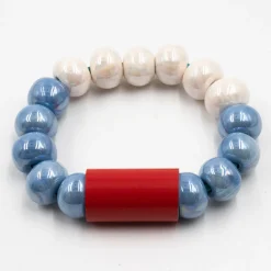 Tomfoolery Ceramic Beaded Bracelet Blue Online