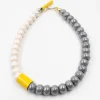 Tomfoolery Ceramic Beaded Necklace Grey Sale