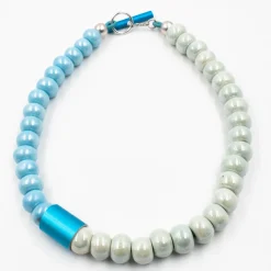 Tomfoolery Ceramic Beaded Necklace Sky Blue Best