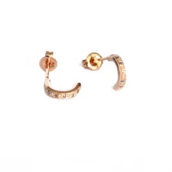 Tomfoolery Champagne Diamond & 9ct Rose Gold Roma Ear Cuffs Fashion