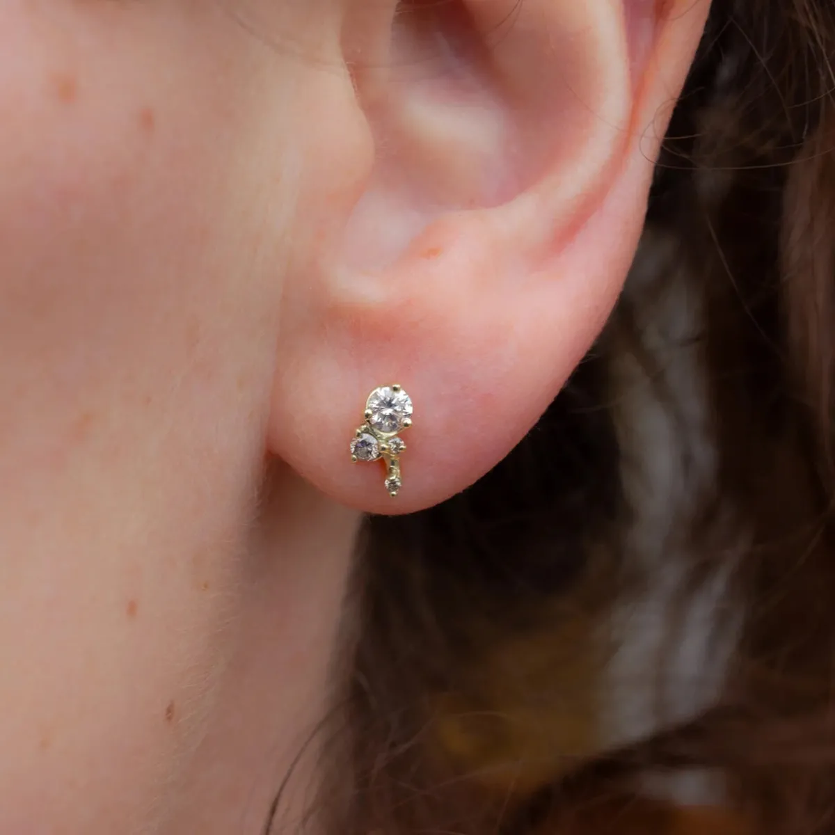 Tomfoolery Champagne Diamond Antheia Studs Best