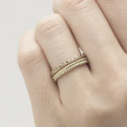 Tomfoolery Champagne Diamond Beaded Eternity Band Sale