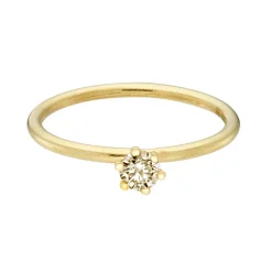 Tomfoolery Champagne Diamond Claw Set Solitaire Ring Online