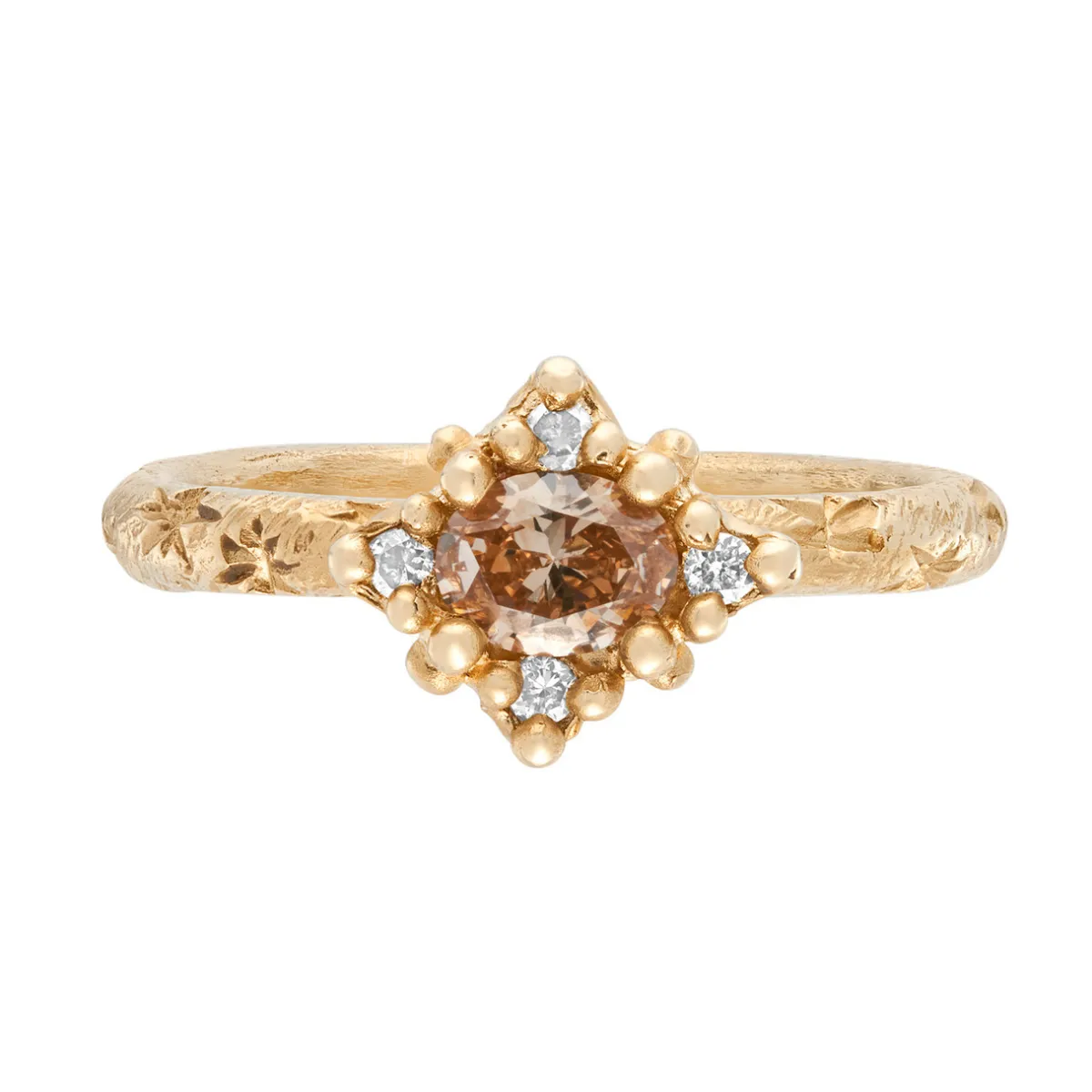 Tomfoolery Champagne Diamond Mini Croix Ring Discount