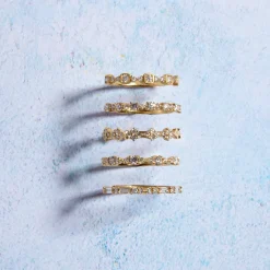 Tomfoolery Checkered Diamond Half Eternity Ring Fashion