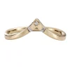Tomfoolery Chevron Wedding Ring with Baguette and Carre Diamonds Fashion