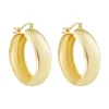 Tomfoolery Chunky large Gold Plated Silver Hoop Outlet