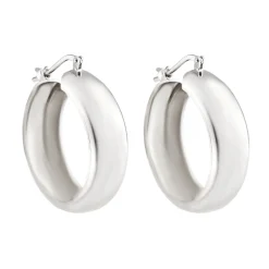 Tomfoolery Chunky Large Silver Hoop Online