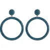 Tomfoolery Circular Drop Crystal Earrings Hot