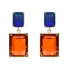 Tomfoolery Colourblock Drop Earrings Sapphire & Citrine Hot