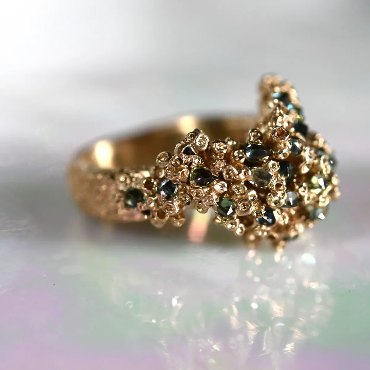 Tomfoolery Coral & Barnacle Cluster Art Ring Fashion