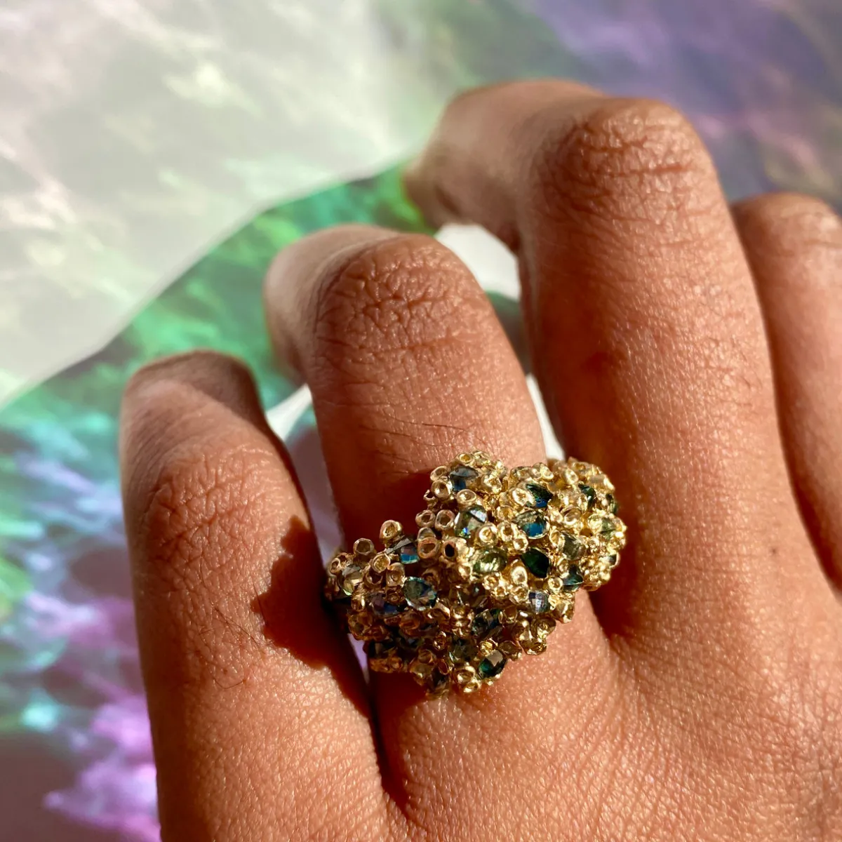 Tomfoolery Coral & Barnacle Cluster Art Ring Fashion