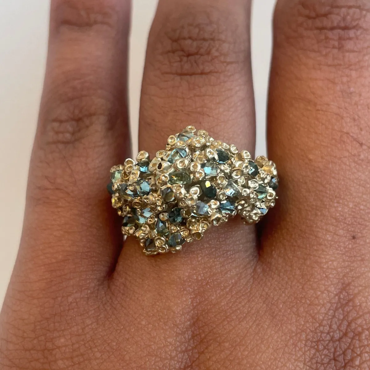 Tomfoolery Coral & Barnacle Cluster Art Ring Fashion