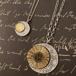 Tomfoolery Crescent Moon & Sun Necklace Hot