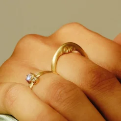 Tomfoolery Crescent Moonface Ring Sale