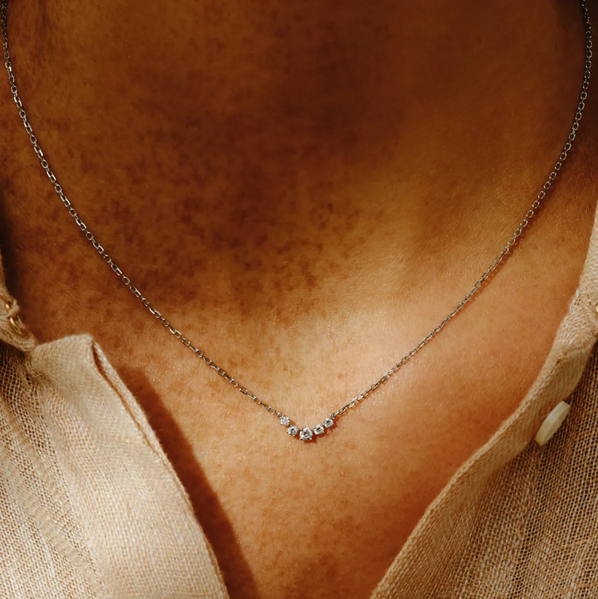 Tomfoolery 18ct Five Diamond Necklace Sale