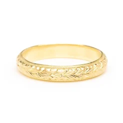 Tomfoolery 18ct Gold Hand Engraved Ring Hot
