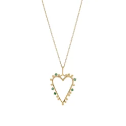 Tomfoolery 14ct Long Emerald Heart Hot