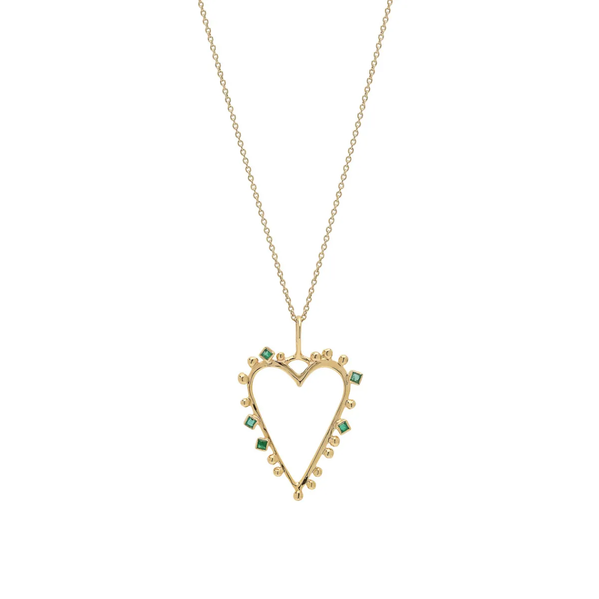 Tomfoolery 14ct Long Emerald Heart Hot