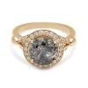 Tomfoolery 2.8ct Luna Grey Pave Diamond Ring Fashion