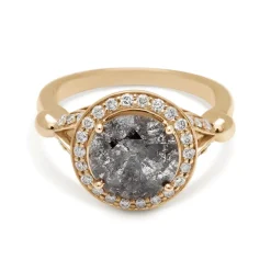 Tomfoolery 2.8ct Luna Grey Pave Diamond Ring Fashion