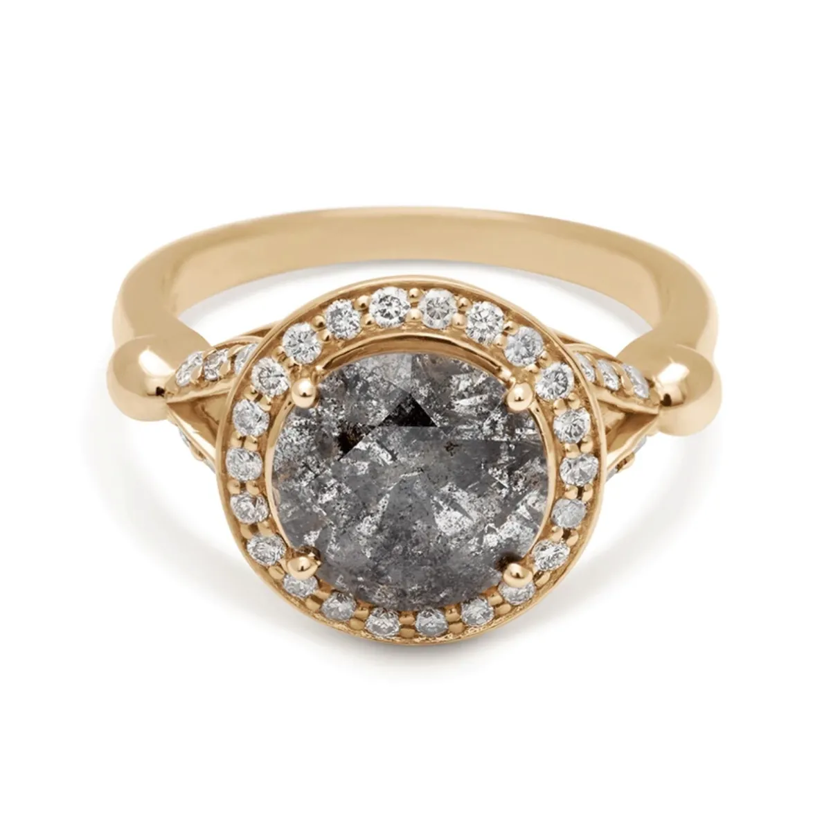 Tomfoolery 2.8ct Luna Grey Pave Diamond Ring Fashion