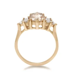 Tomfoolery 1.85ct Oval Rosecut Champagne Diamond Theda Ring Discount