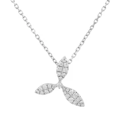 Tomfoolery 18ct White Gold & Diamond Honeysuckle Pendant Necklace Sale