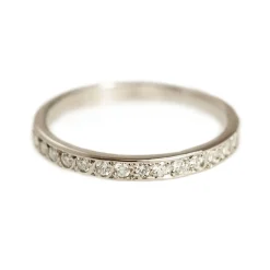 Tomfoolery 18ct White Gold & Pave Diamond Half Eternity Ring New