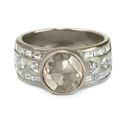 Tomfoolery 18ct White Gold Aztec Diamond Ring Fashion