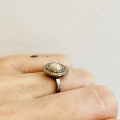 Tomfoolery 18ct White Gold Double Diamond Halo Ring Discount