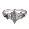 Tomfoolery 18ct White Gold Hex Five Diamond Ring Clearance