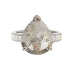 Tomfoolery 18ct White Gold Large Pear Cut Diamond Path Ring Discount