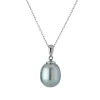 Tomfoolery 9ct White Gold Light Grey Pearl Pendant Outlet